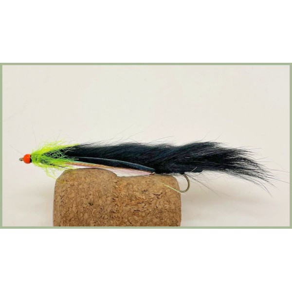6 X Mini Snake Flies In Black - 5cm Trout Fishing Flies For Fly Fishing Enthusiasts